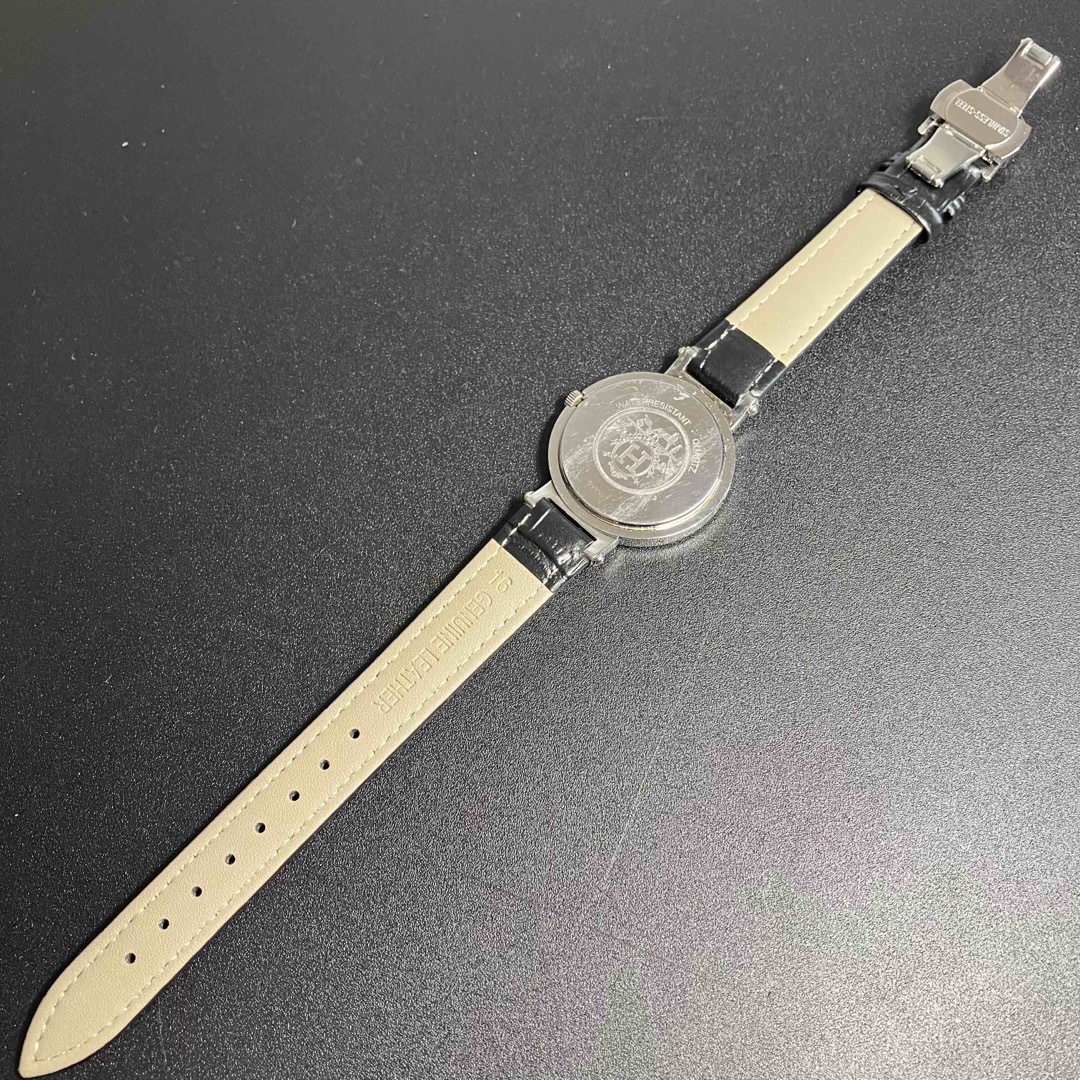 【正規品 稼働品】エルメス 腕時計 クリッパー ゴールドコンビ メンズ レザー