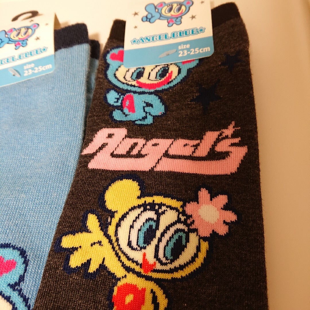 angelblue(エンジェルブルー)の新品 ANGELBLUE エンジェルブルー ナカムラくん ハナちゃん 靴下 キッズ/ベビー/マタニティのこども用ファッション小物(靴下/タイツ)の商品写真