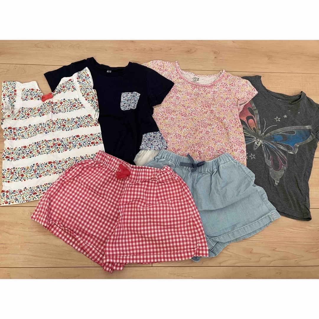 GAP Kids(ギャップキッズ)のユニクロ　 GAPkids   Tシャツ　 パンツ　 キュロット　 6枚セット キッズ/ベビー/マタニティのキッズ服女の子用(90cm~)(Tシャツ/カットソー)の商品写真