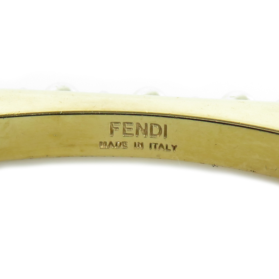 FENDI - フェンディ FENDI バングル メタル/フェイクパール ゴールド