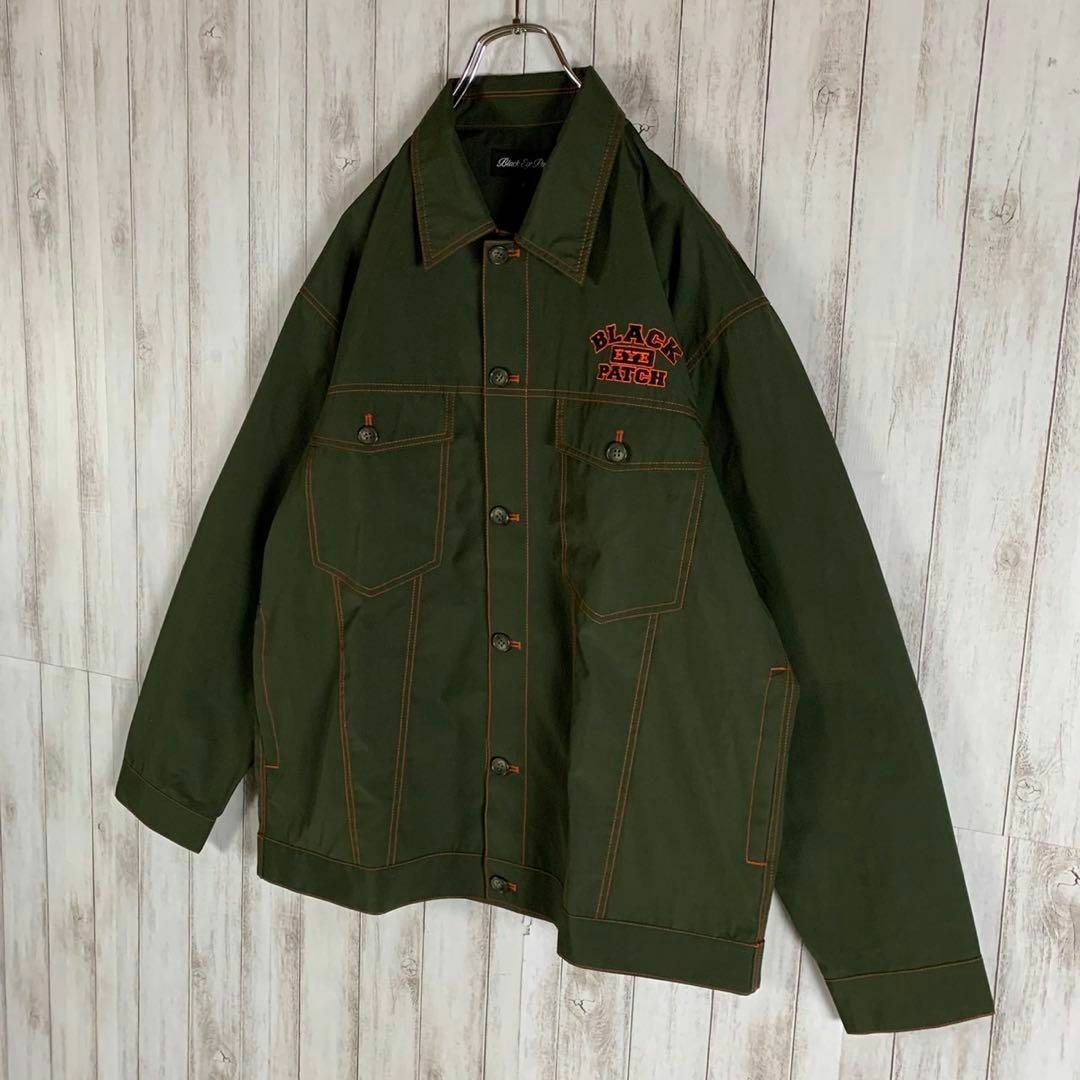 超希少カラーブラックアイパッチ 縁取り 刺繍ロゴ Lサイズ