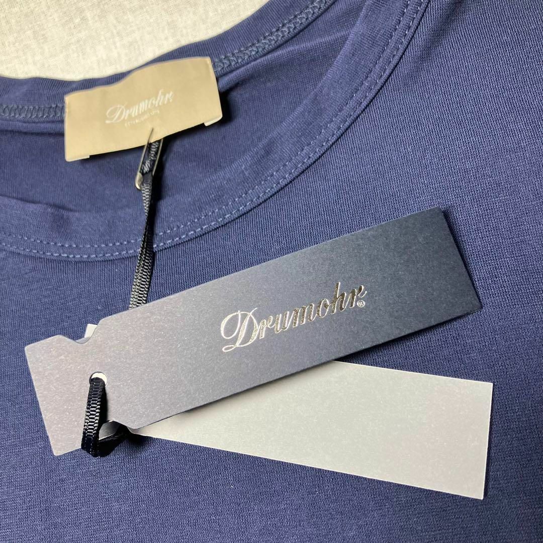 Drumohr(ドルモア)の新品 ドルモア DRUMOHR コットンTシャツ ミッドナイトブルー Sサイズ メンズのトップス(ニット/セーター)の商品写真