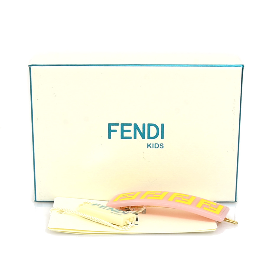 フェンディ FENDI バレッタ ヘアピン プラスチック ピンク×イエロー キッズ 送料無料 h29675f 9