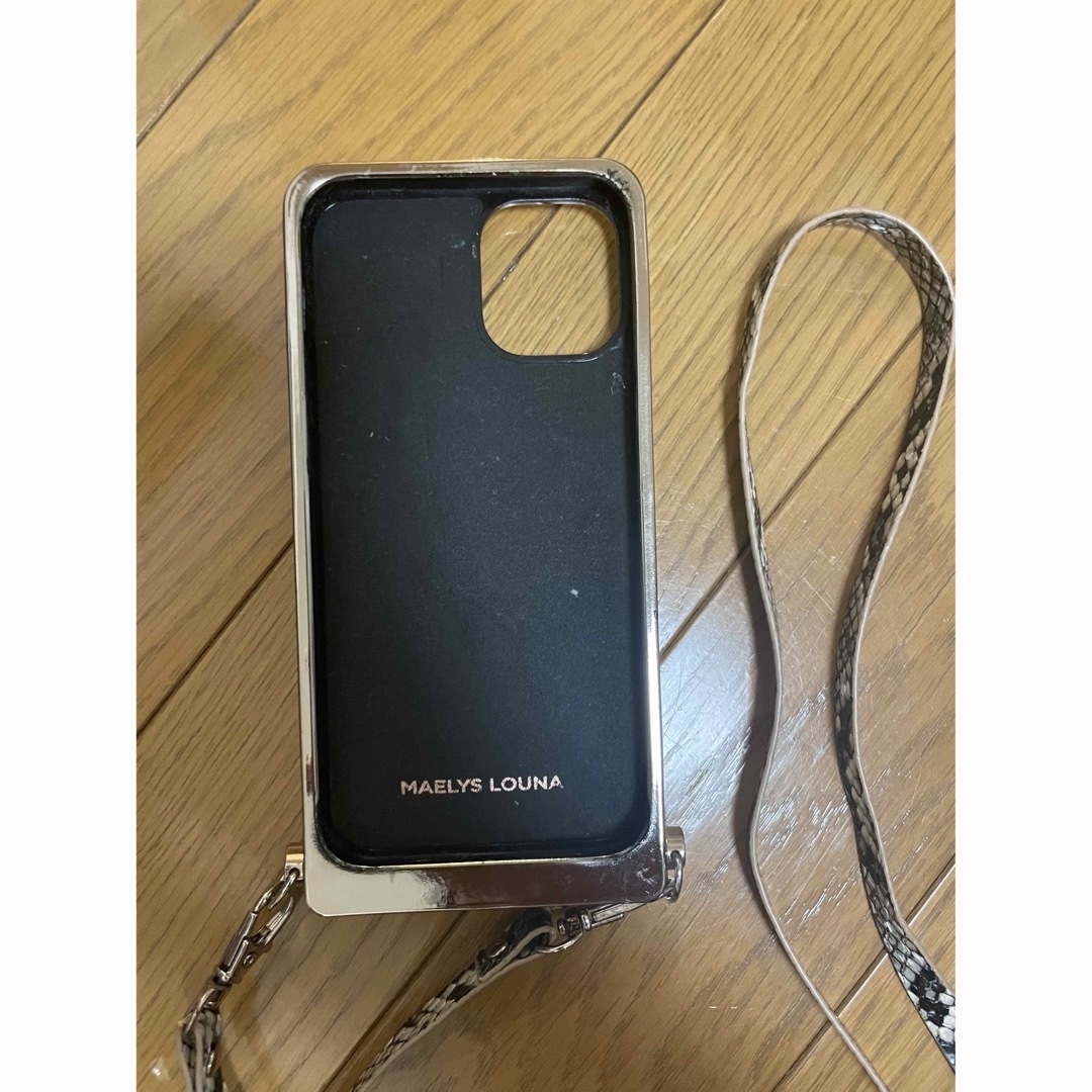 iPhone(アイフォーン)のマエリスルーナ　スマホケース　iPhone 12mini パイソン　ストラップ スマホ/家電/カメラのスマホアクセサリー(iPhoneケース)の商品写真