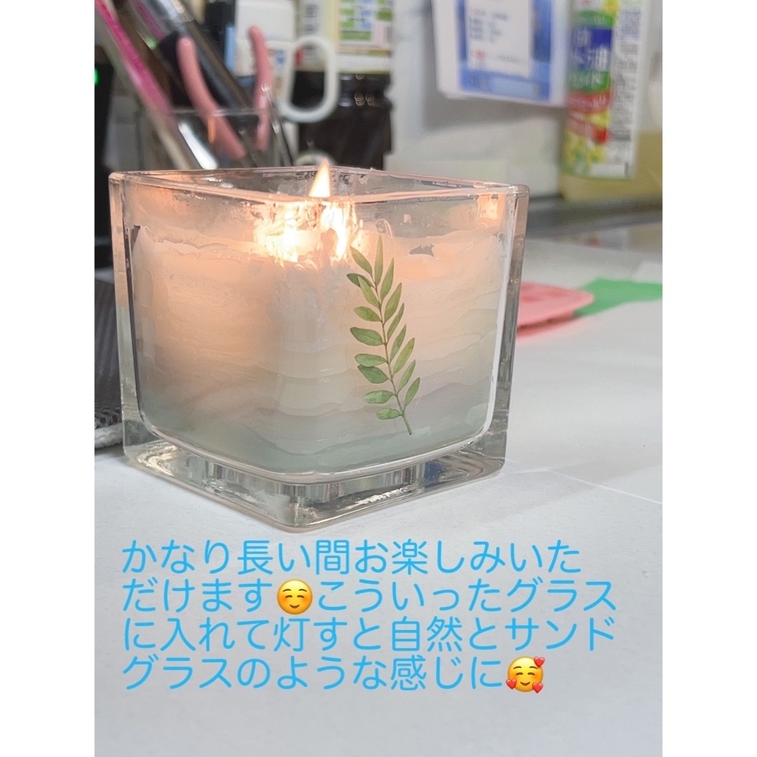 木芯アロマキャンドル2点セット🕯𓈒 𓏸 ハンドメイドのインテリア/家具(アロマ/キャンドル)の商品写真