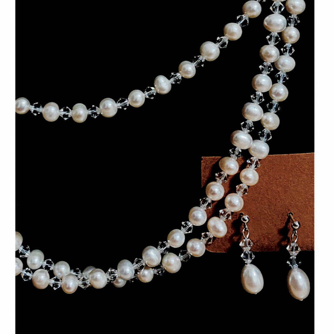 真珠のネックレス&ピアス レディースのアクセサリー(ネックレス)の商品写真