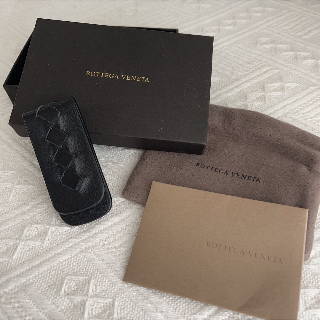 【美品】BOTTEGA VENETA マネークリップ　ブラック（黒）