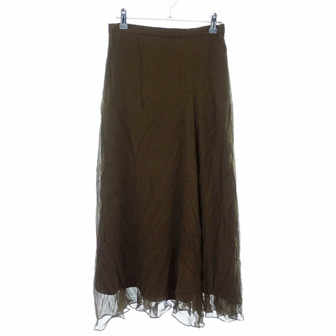 theory(セオリー)のセオリー 20SS レオパードクリンクルアシムドレープスカート ロング シルク  レディースのスカート(ロングスカート)の商品写真