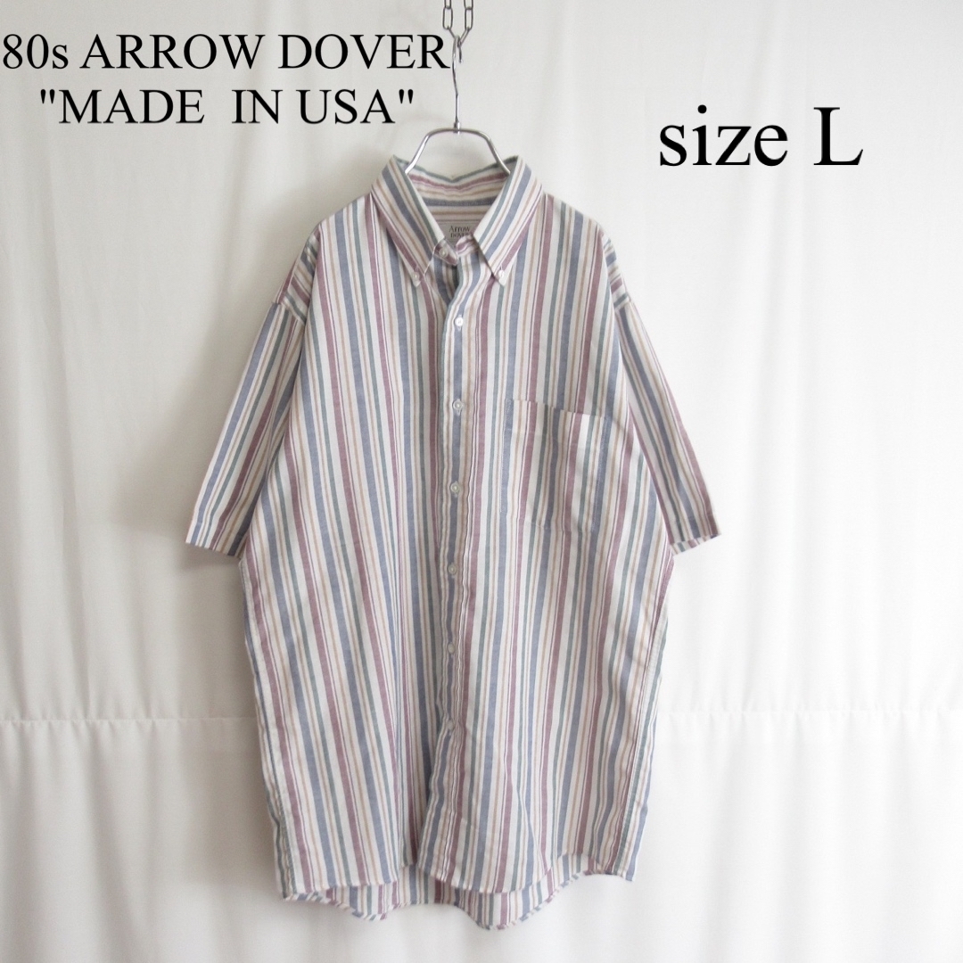 80s ARROW DOVER ボタンダウン シャツ トップス USA製