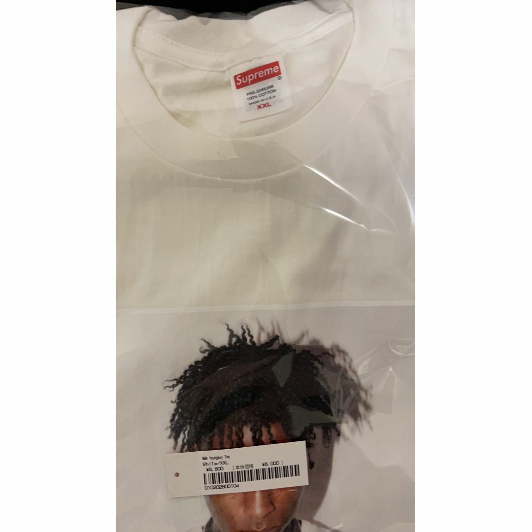最安値 即日発送 supreme NBA Youngboy White XXLTシャツ/カットソー(半袖/袖なし)