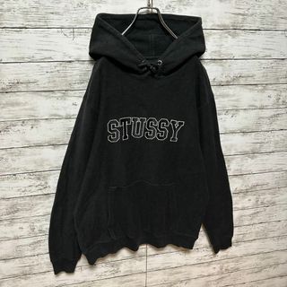 413【即完売モデル】ステューシー☆刺繍ビッグロゴ 定番カラー パーカー 美品