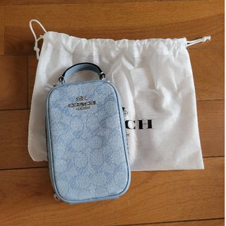 COACH - 美品 コーチ 黒 ウエストポーチ シグネチャーの通販 by にな子