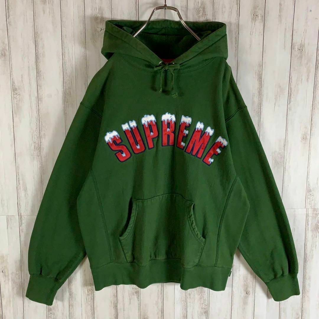 【即完売】 Supreme シュプリーム 新品未使用 刺繍ロゴ パーカー 希少