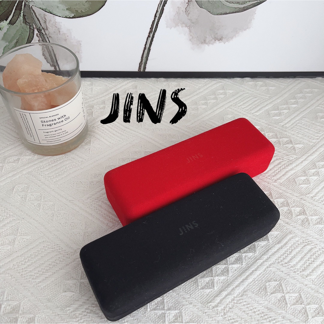 JINS(ジンズ)のJINS メガネケース 布生地メガネケース セット ケース 2個セット ペアー レディースのファッション小物(サングラス/メガネ)の商品写真