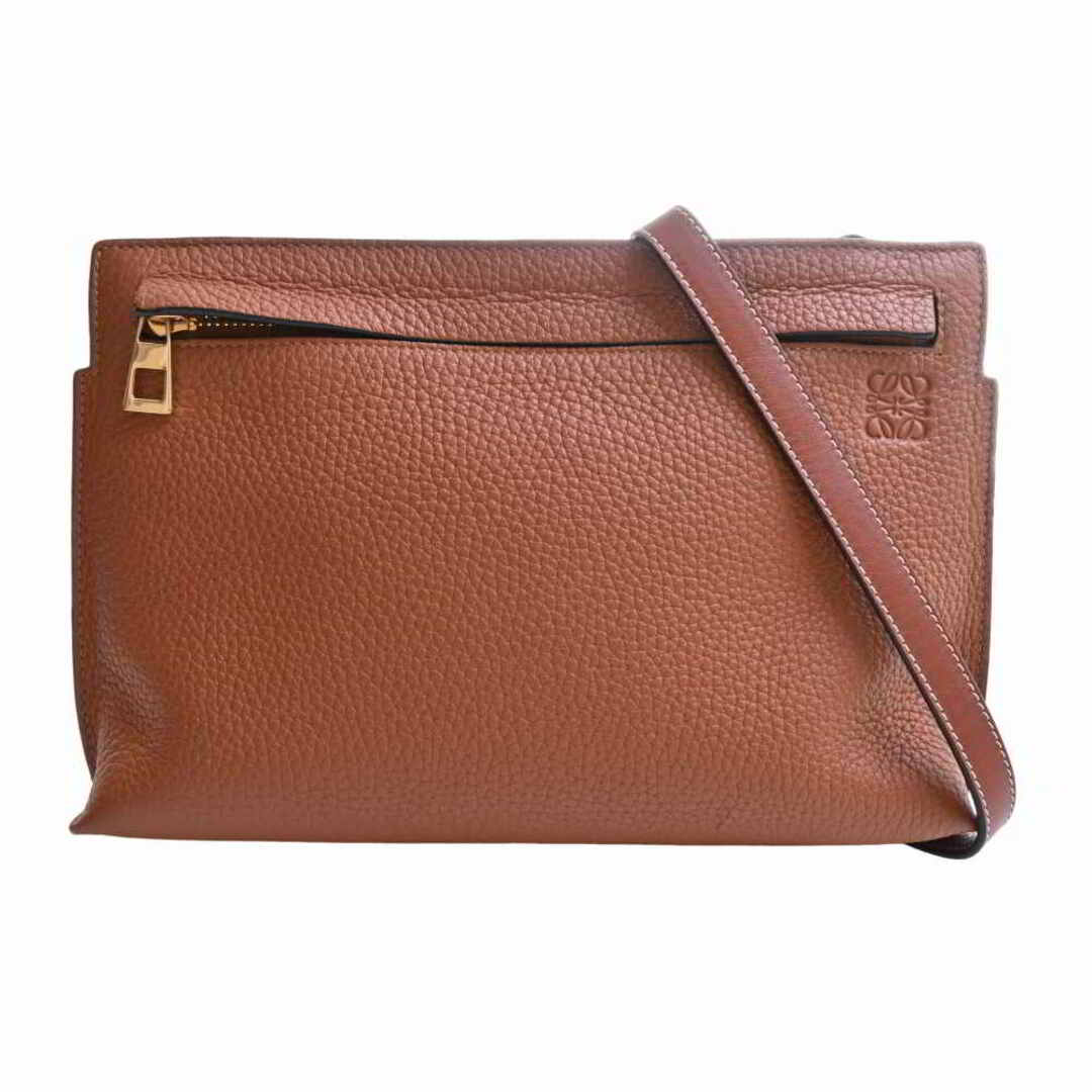 【中古】LOEWE ロエベ レザー アナグラム ショルダーバッグ - ブラウン by | フリマアプリ ラクマ