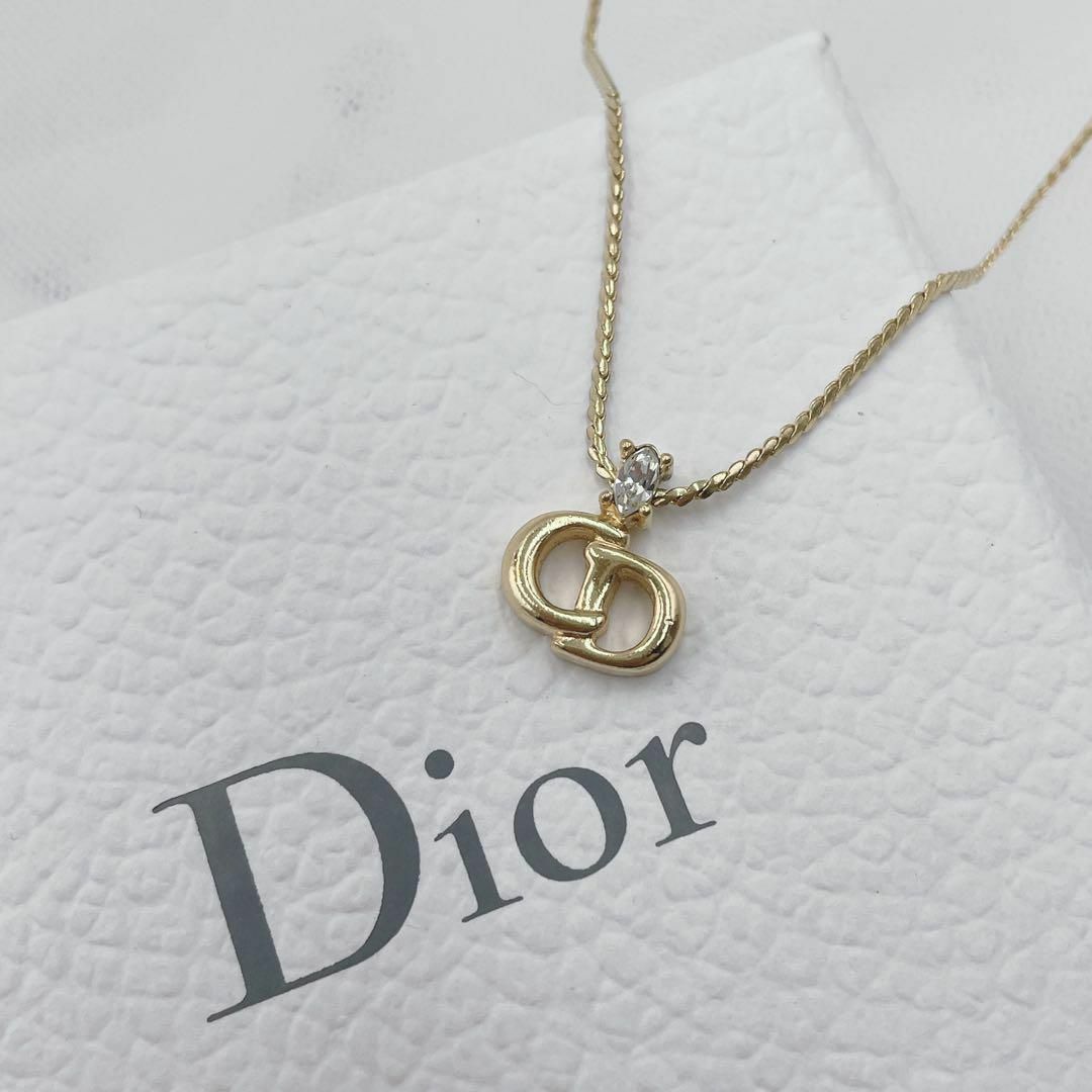 ✨美品✨ Dior CDロゴ ビジュー ネックレス アクセサリー ヴィンテージネックレス