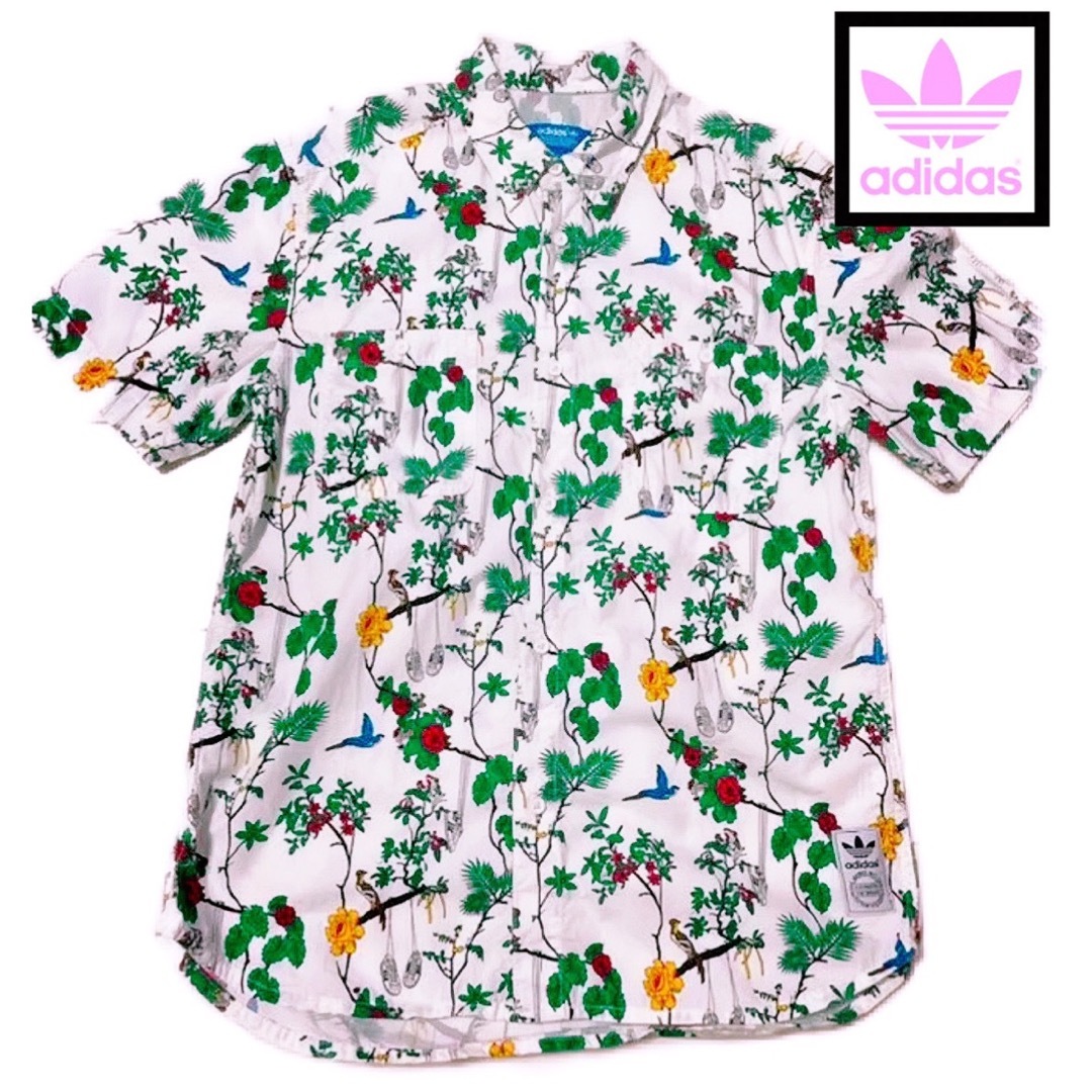 アディダス オリジナルス アロハシャツ 花鳥風月 ジャージ Tシャツ 花柄