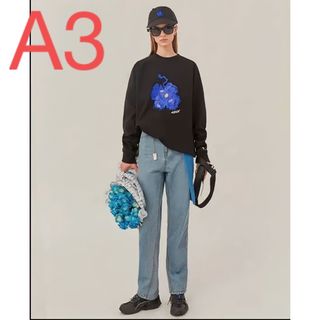 メゾンキツネ(MAISON KITSUNE')のADERERROR スウェット　bluessom A3(スウェット)