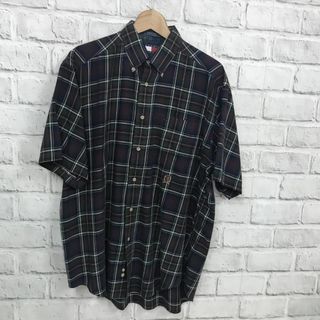 トミー(TOMMY)の19973  古着　TOMMY　シャツ　半袖シャツ　チェック柄(シャツ)