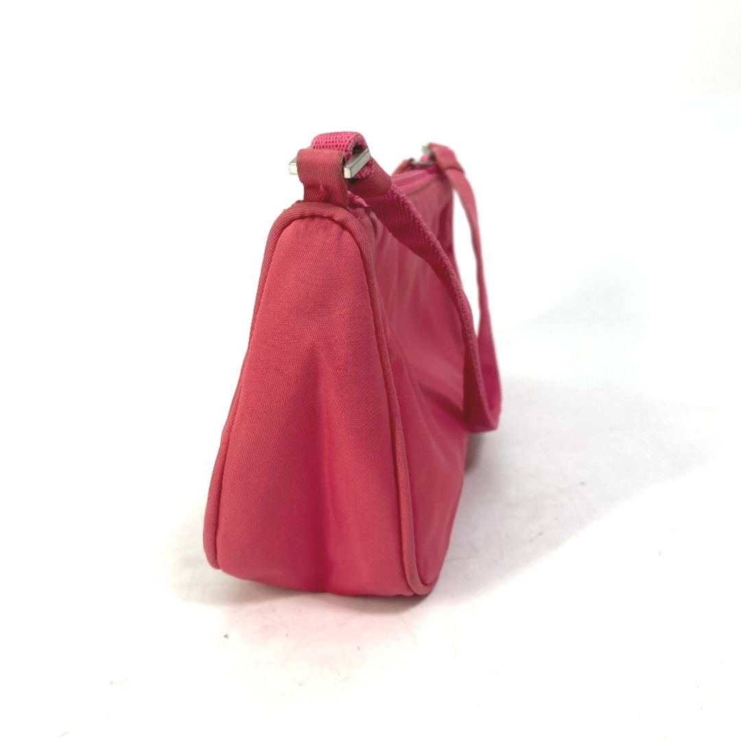 美品✨PRADA 巾着バッグ 赤色 ナイロン製 ミニサイズ 三角プレート