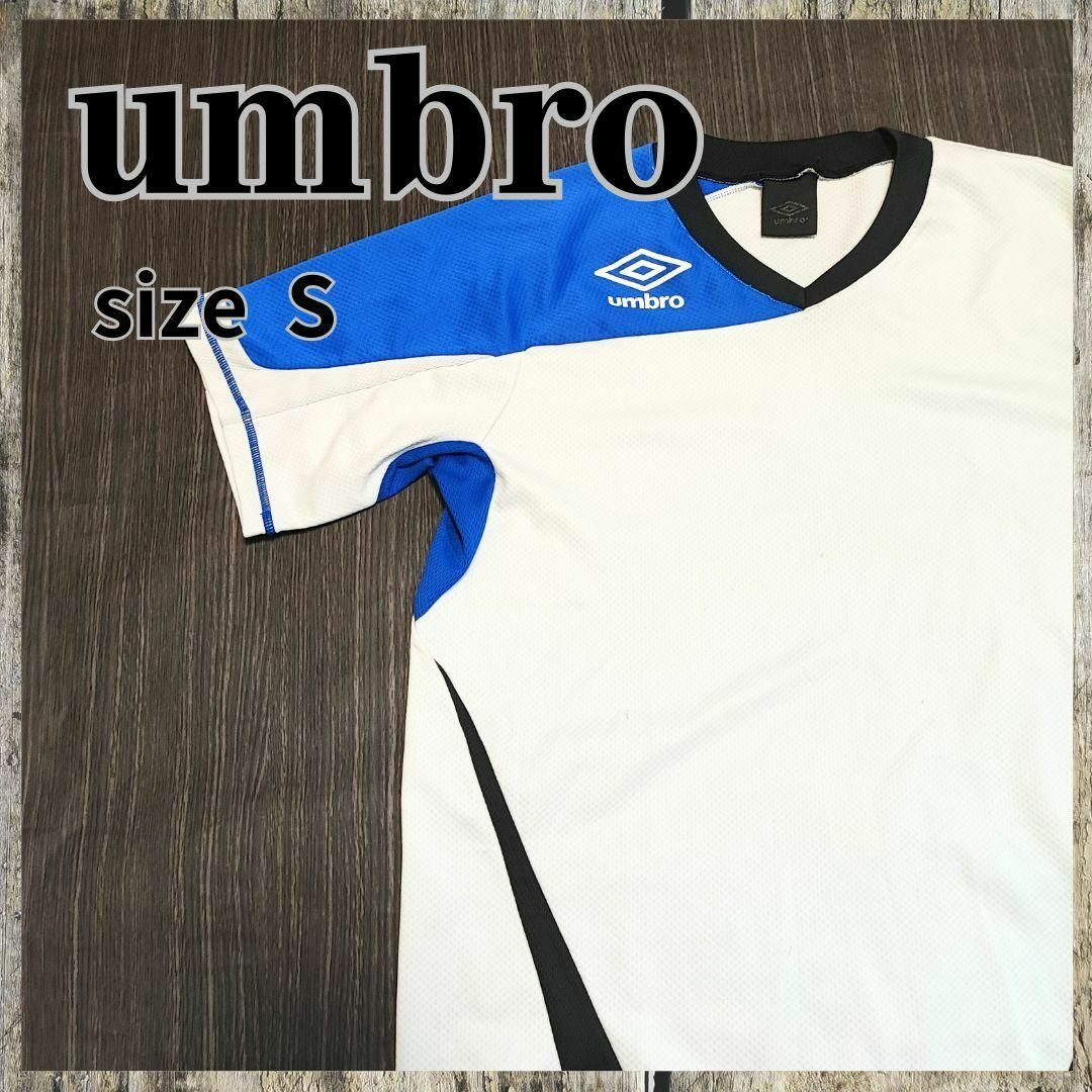 UMBRO(アンブロ)のumbro【S】トップス　スポーツウェア　速乾性　胸ロゴ　プリント　ブルー メンズのトップス(Tシャツ/カットソー(半袖/袖なし))の商品写真