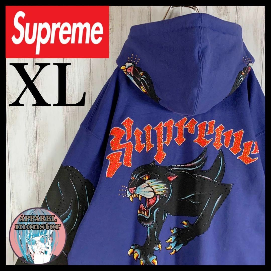 【超絶希少デザイン】シュプリーム 全面 パンサー 即完売モデル XL パーカーSupremeシュプリーム色柄