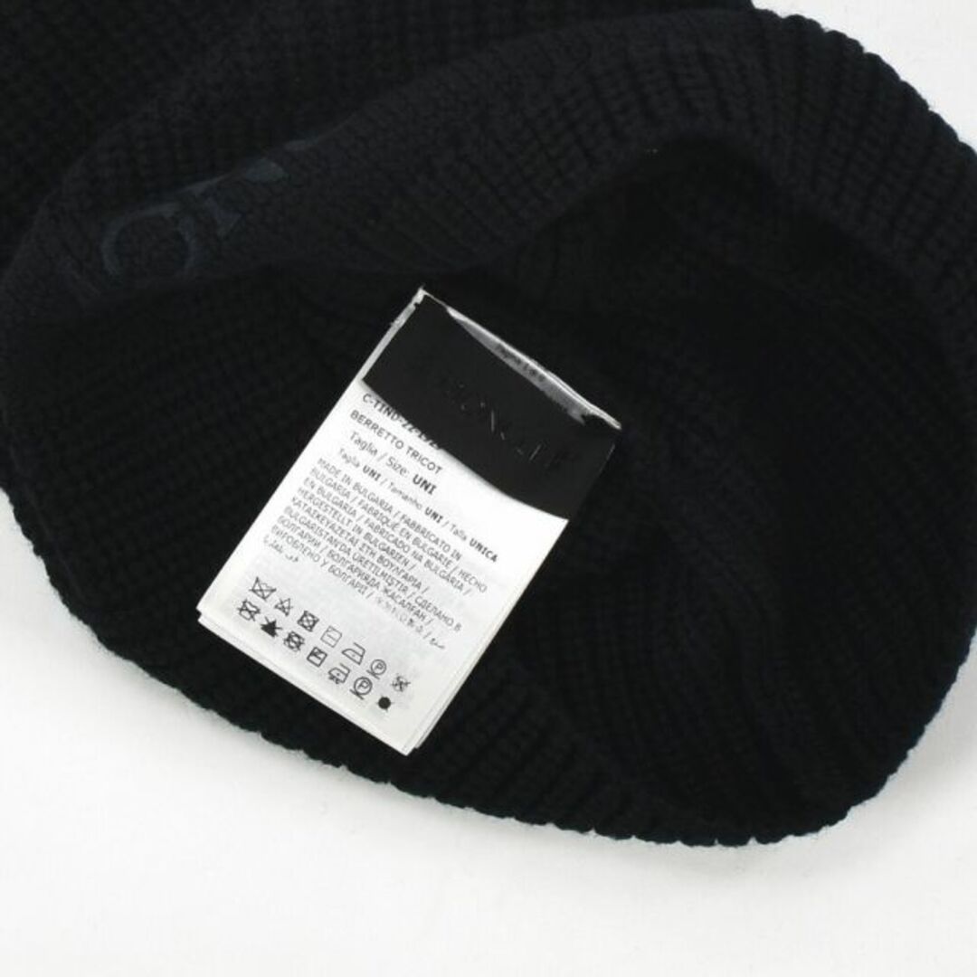 【BLACK】モンクレール ニットキャップ メンズ ビーニー ニット帽 ウール ロゴ ブラック 黒 BERRETOO TRICOT  MONCLER【送料無料】