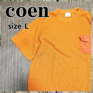 コーエン(coen)のcoen【L】鹿の目　半袖　Tシャツ　オレンジ(Tシャツ/カットソー(半袖/袖なし))