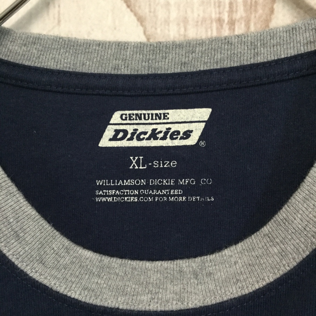 Dickies - 人気 ディッキーズ リンガーTシャツ ビッグロゴ XL ネイビー