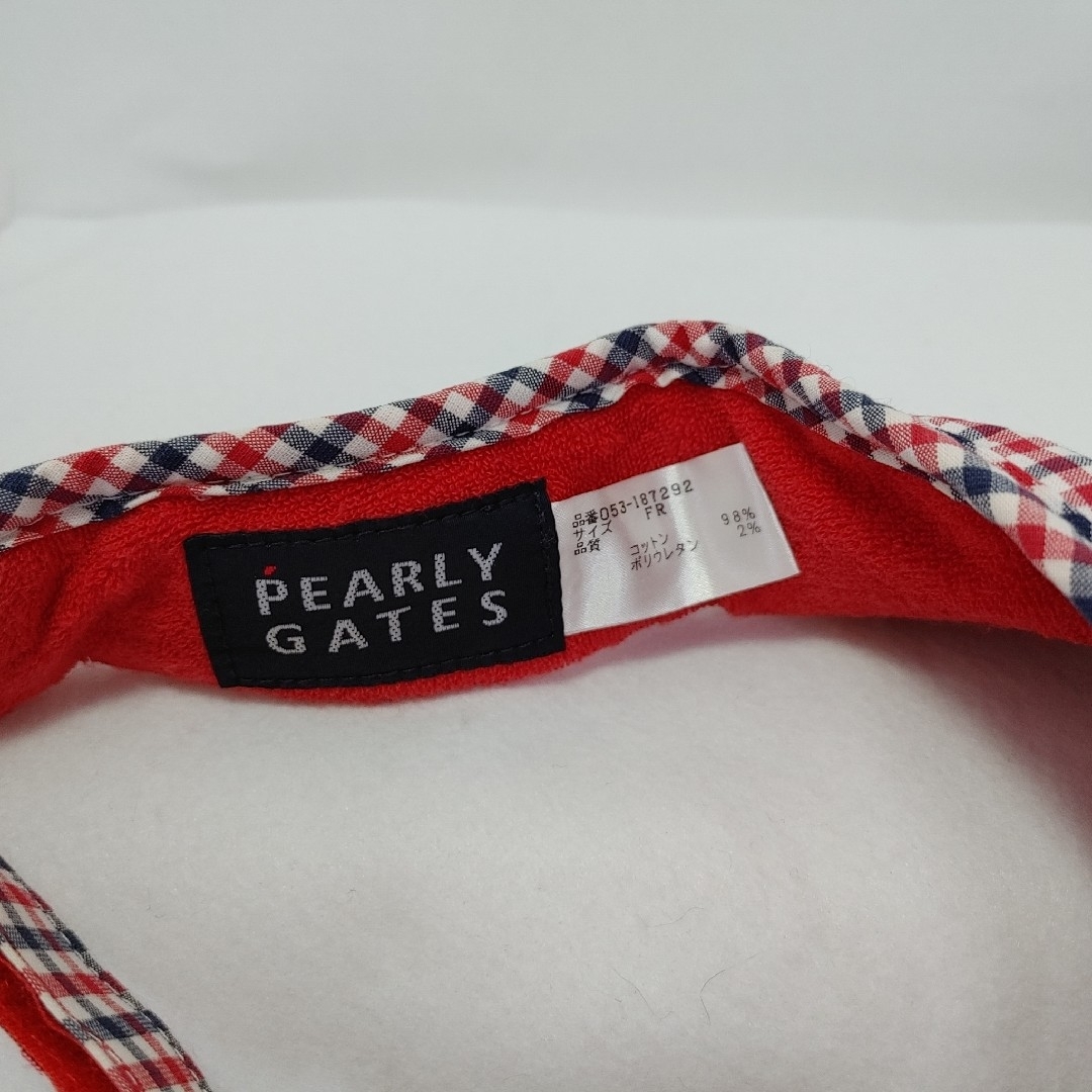 PEARLY GATES(パーリーゲイツ)のPEARLY GATES サンバイザー チェック柄【0251】 スポーツ/アウトドアのゴルフ(その他)の商品写真