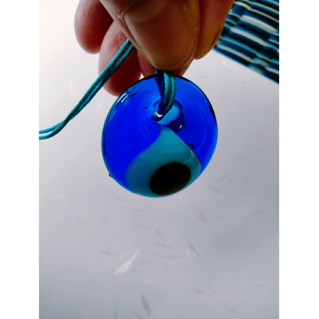 ガラス　ペンダント　トルコのお守り ハンドメイドの素材/材料(各種パーツ)の商品写真