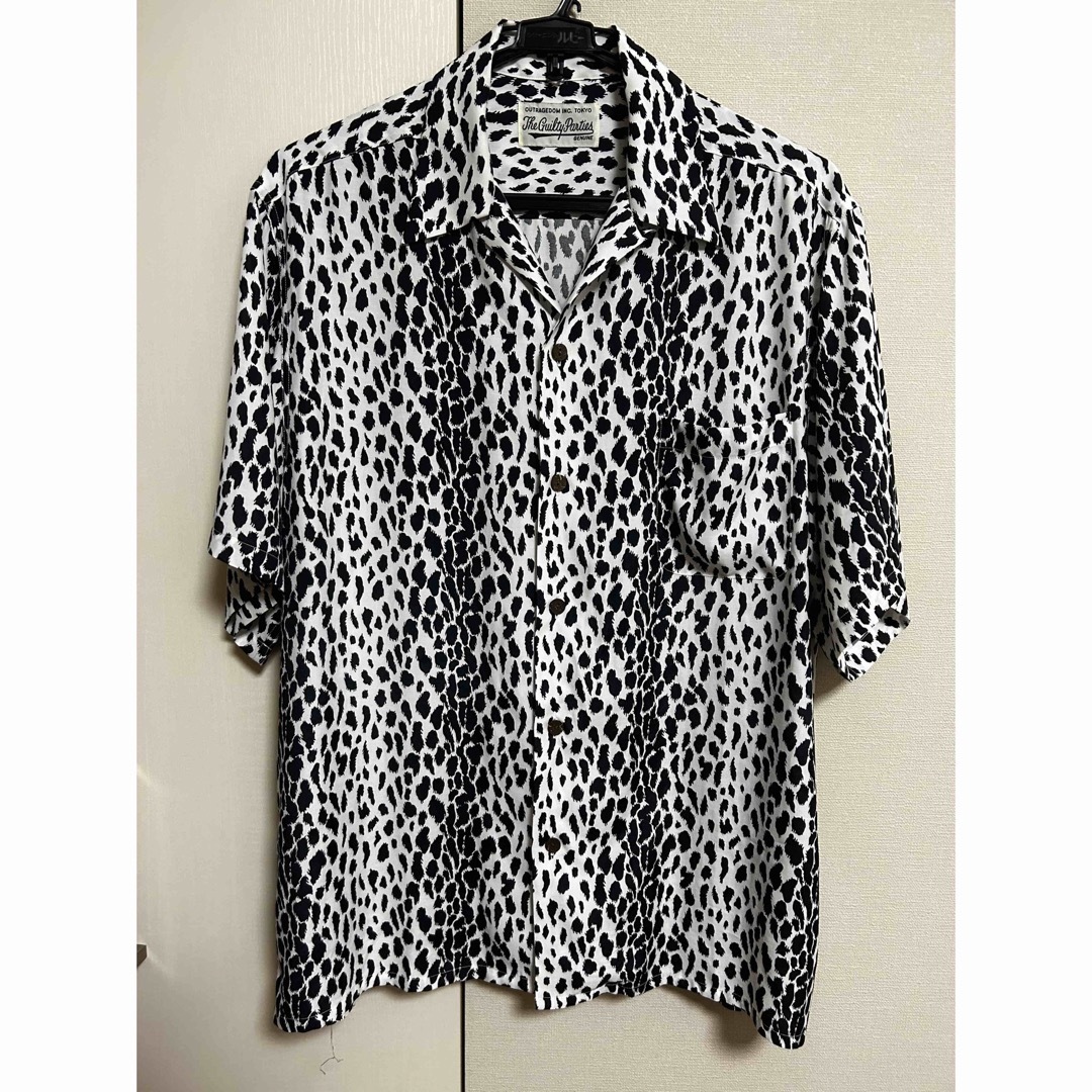 WACKOMARIA leopard open collar shirt