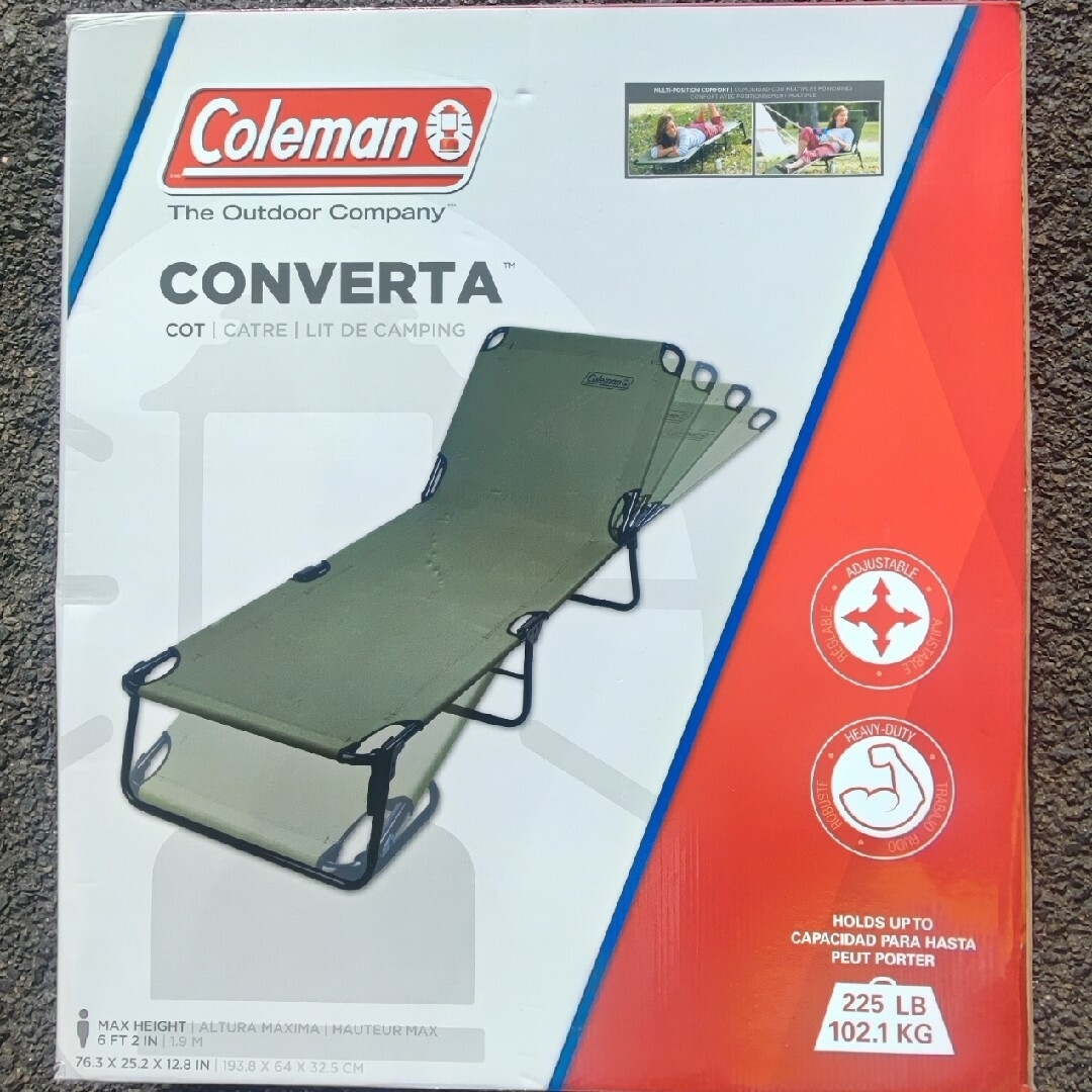 未使用品 Coleman コット オリーブ コールマン CONVERTA COT