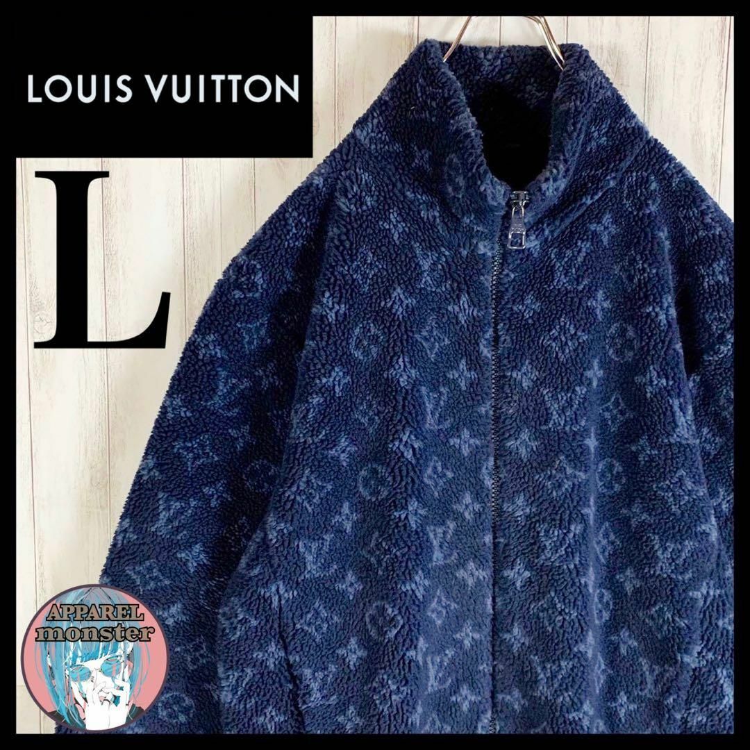 未使用品□22SS LOUIS VUITTON/ルイヴィトン 1A9FUH LVSE フラワー キルテッド フーディジャケット ブルーフランス 50 フランス製 正規品 t16-st30405-1202