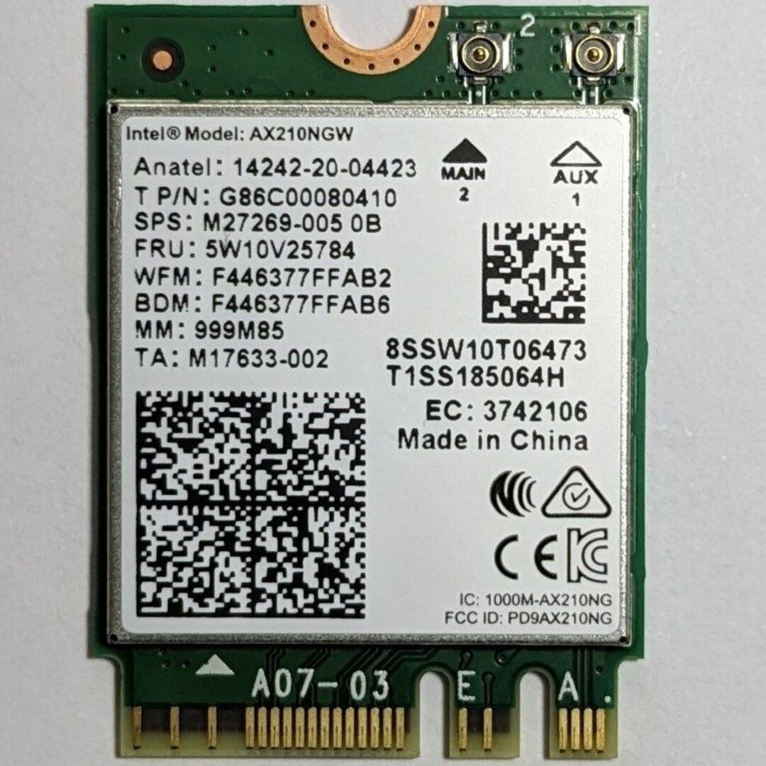 intel - Intel AX210NGW 無線LANカード 3個セットの通販 by shop ...