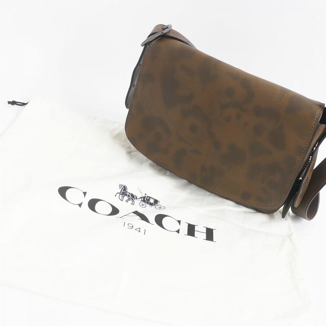 COACH コーチ ロゴプリント キャンバス×レザー メッセンジャーバック