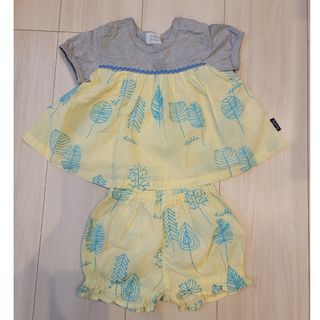 ハッカベビー(hakka baby)の【美品】hakkababy ハッカベビー  女の子 女児  セットアップ 70(ワンピース)