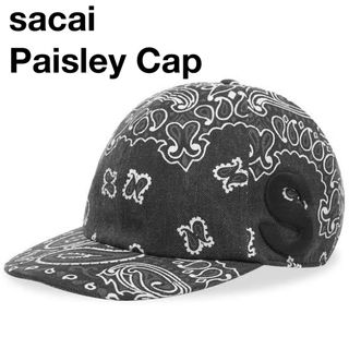 【Sacai】レア品 22SS ペイズリー CAP 白