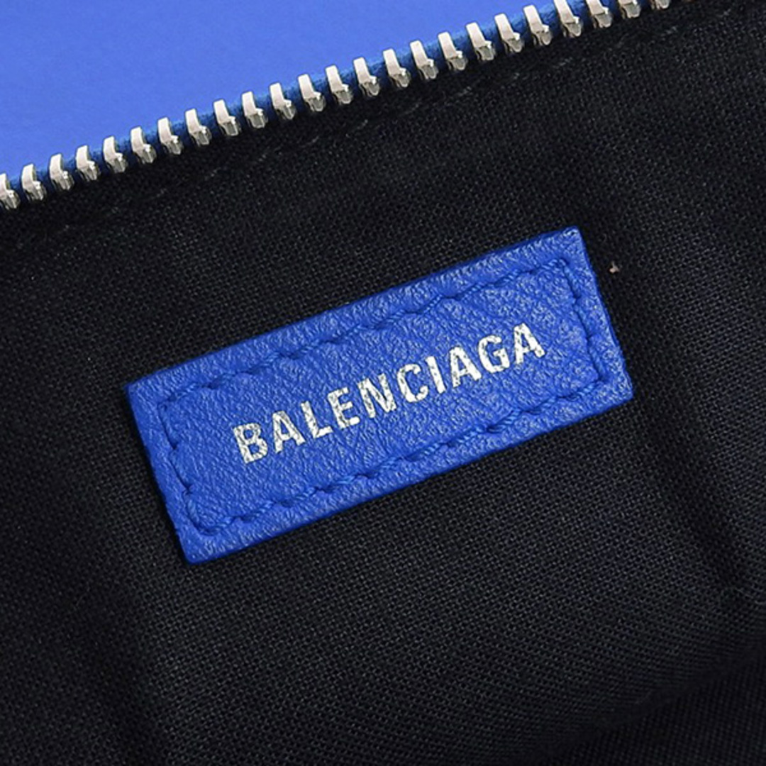 Balenciaga バレンシアガ レザー ロゴ クリップ L クラッチバッグ セカンドバッグ 485112 ブルー gy