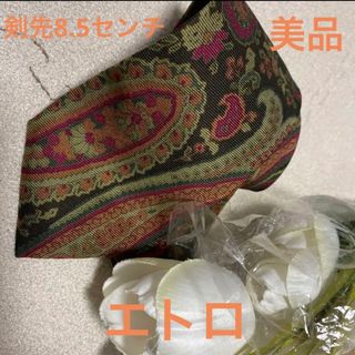 エトロ(ETRO)のXmasに！美品！エトロ！秋に素敵なカーキ色ネクタイ(ネクタイ)