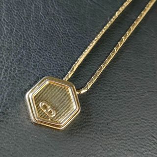 【極美品】Diorディオール ネックレス ゴールド ヘキサゴン 六角形 CDロゴ