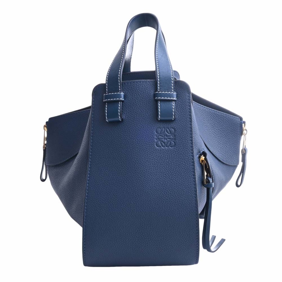 LOEWE ロエベ レザー ハンモック スモール 2WAY ハンドバッグ - ブルー by