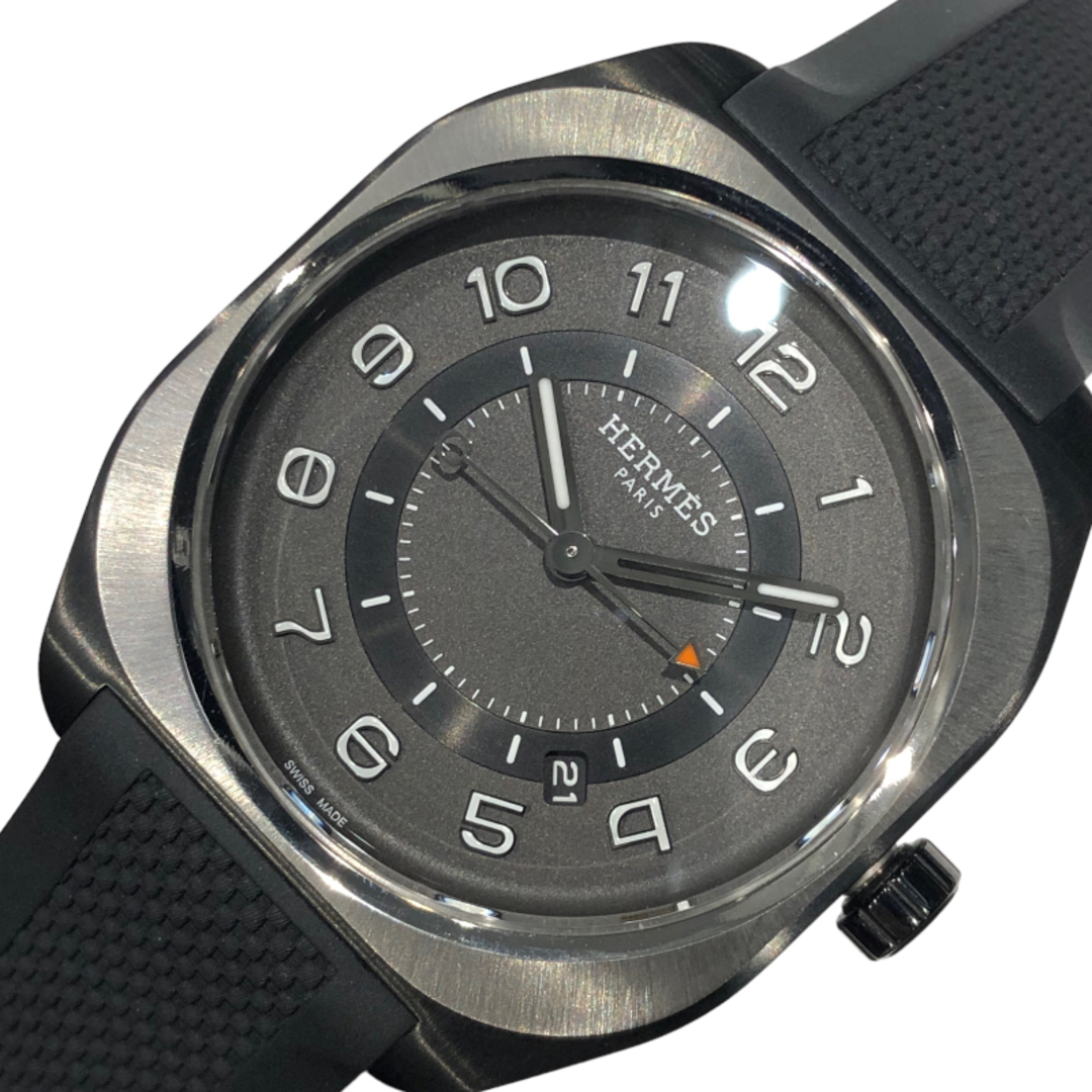 エルメス HERMES H08 SP1.741a チャコール チタン メンズ 腕時計