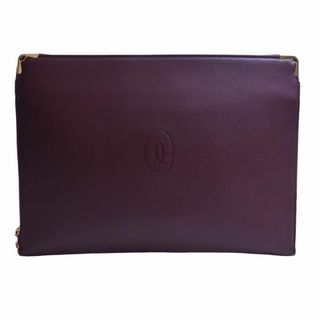 Cartier カルティエ レザー マスト ラウンドファスナー セカンドバッグ