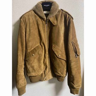 美品 19aw サンローラン パリ チェック ボア ムートン ジャケット▼３