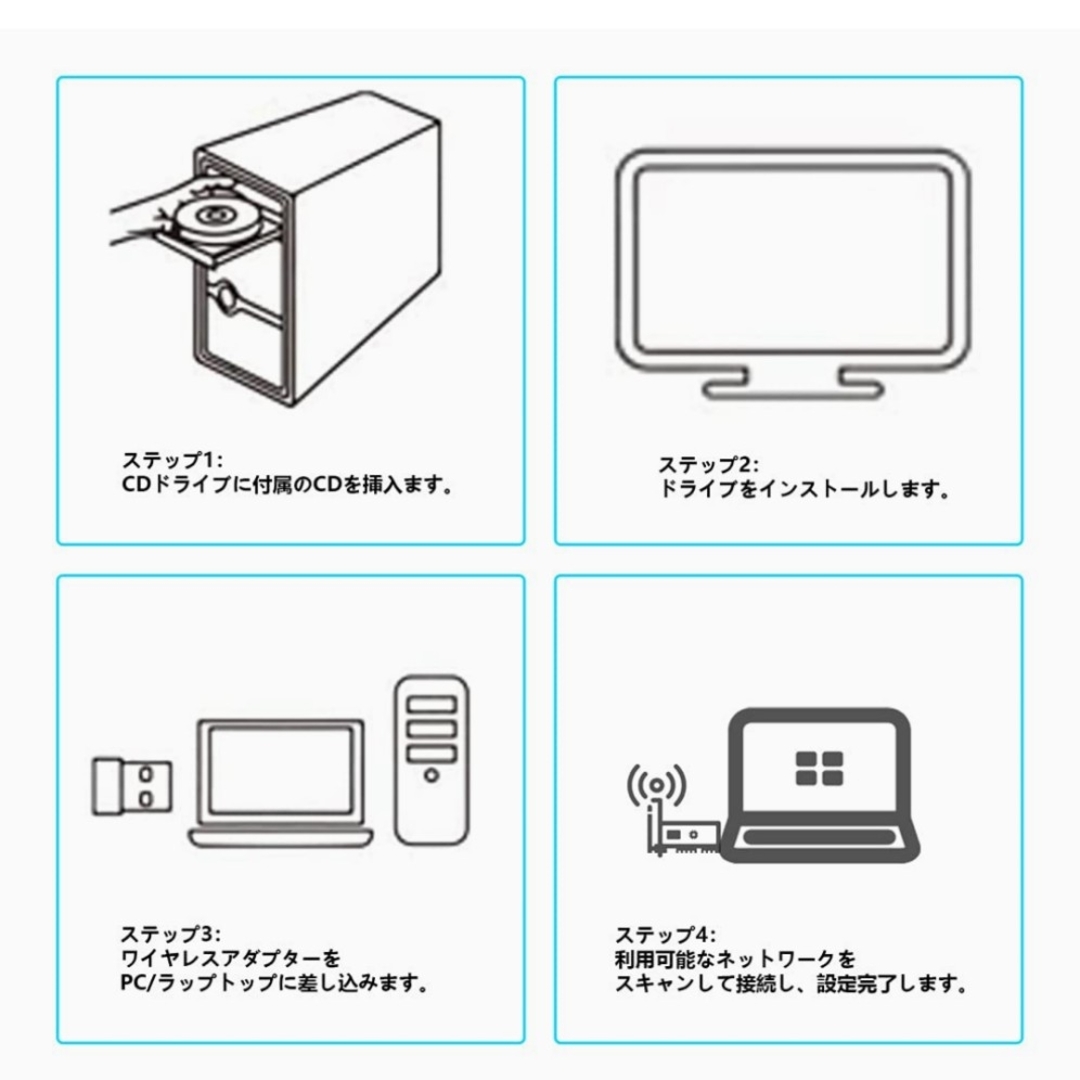 WiFi 無線LAN 子機1300Mbps USB3.0式 スマホ/家電/カメラのPC/タブレット(PC周辺機器)の商品写真