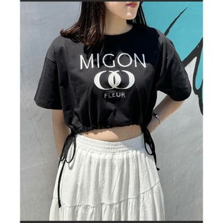 ワンウェイ(one*way)のone way MIGON ロゴウエスト ドロスト Tシャツ(Tシャツ(半袖/袖なし))