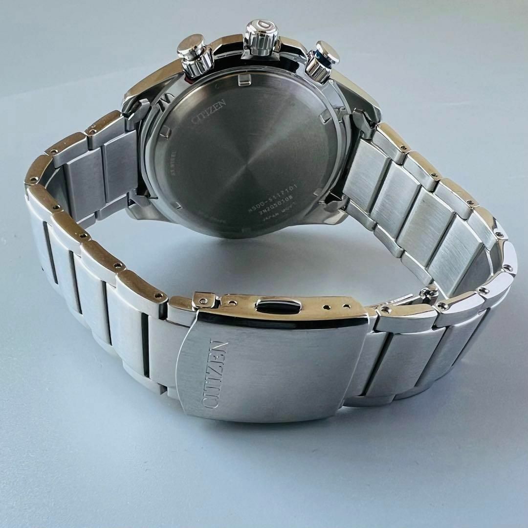 シチズン エコドライブ メンズ 腕時計 ブルー 電池不要 展示品 シルバー