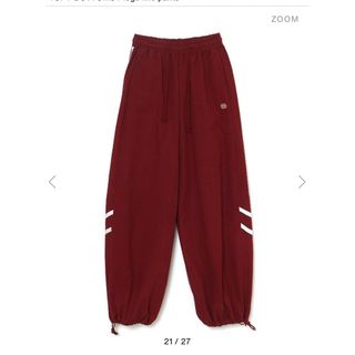 バブルス(Bubbles)のmeltthelady logo line pants 赤(カジュアルパンツ)