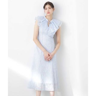 ジルバイジルスチュアート(JILL by JILLSTUART)のJILL by JILLSTUART シュリンクコットンワンピース　ブルー(ロングワンピース/マキシワンピース)